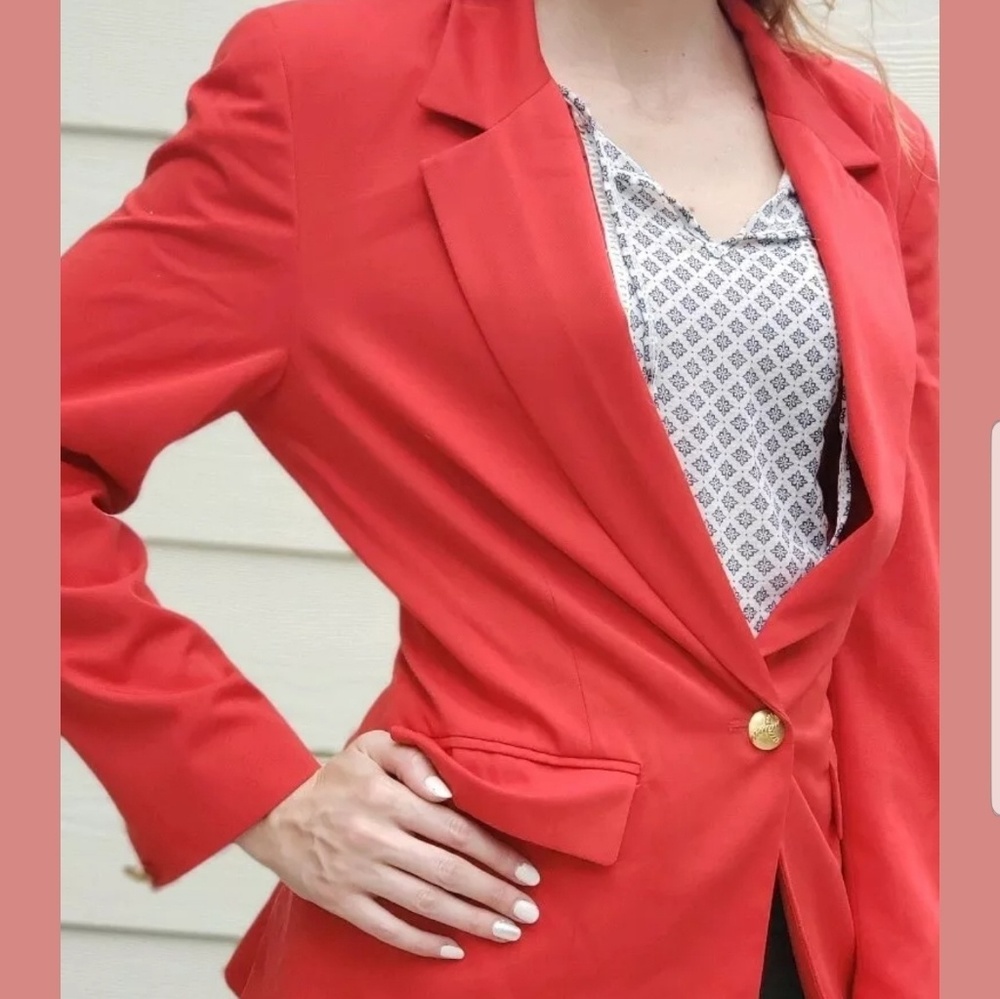 Pendleton Blazer Jacket Womens 10 Vintage Red Vlv